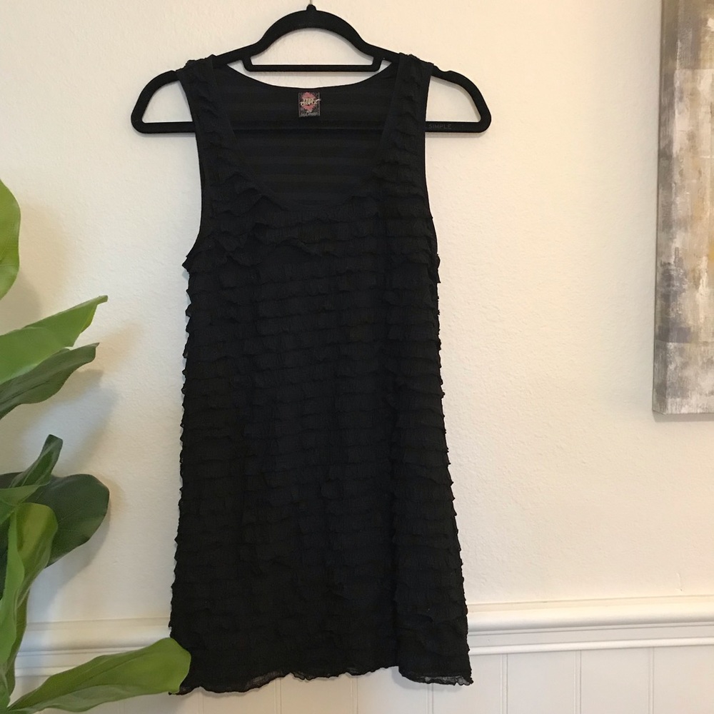 Free People black tunic with ruffles
